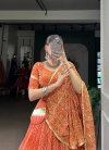 Orange Colour Georgette Wiith Bandhej Print Navratri Lehenga With Blouse Dupatta LNB1701 